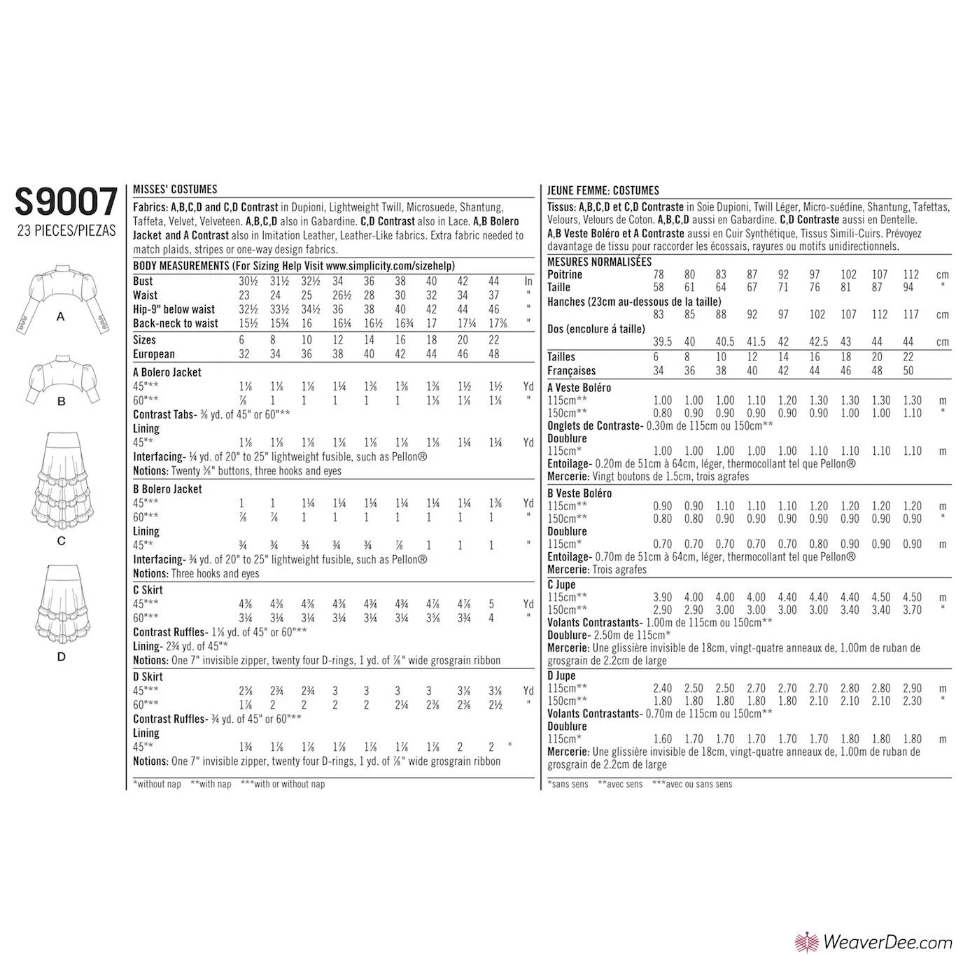 Simplicity Pattern S9007 Misses' Steampunk Costumes