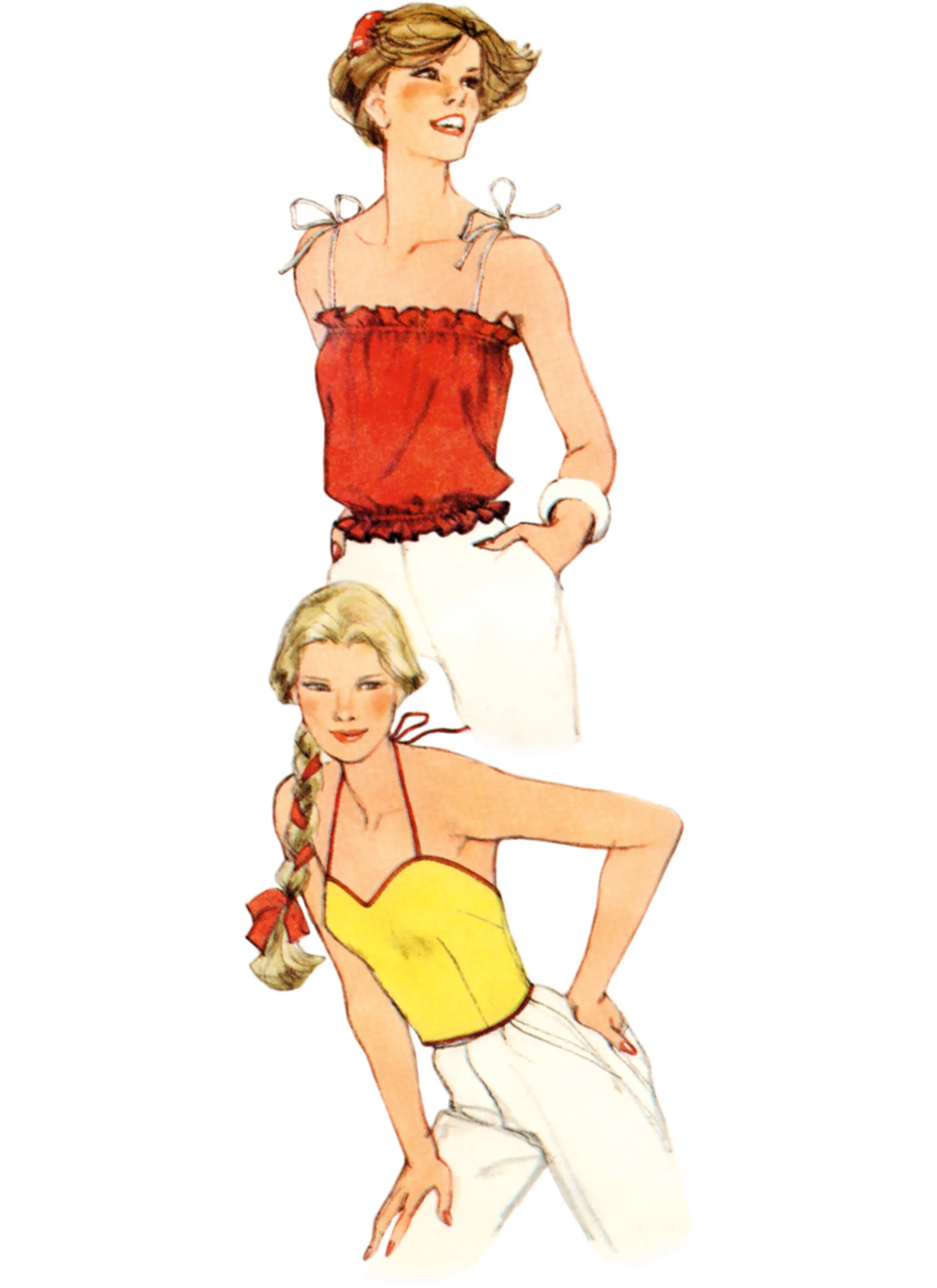 Simplicity Sewing Pattern 9966 Vintage 1980's Tops