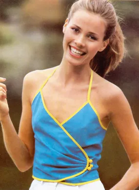 Simplicity Sewing Pattern 9966 Vintage 1980's Tops