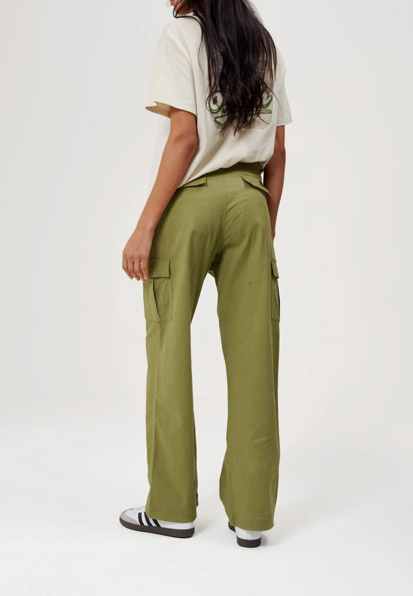 Womens 'AZLYN' Cargo Pants - SAGE