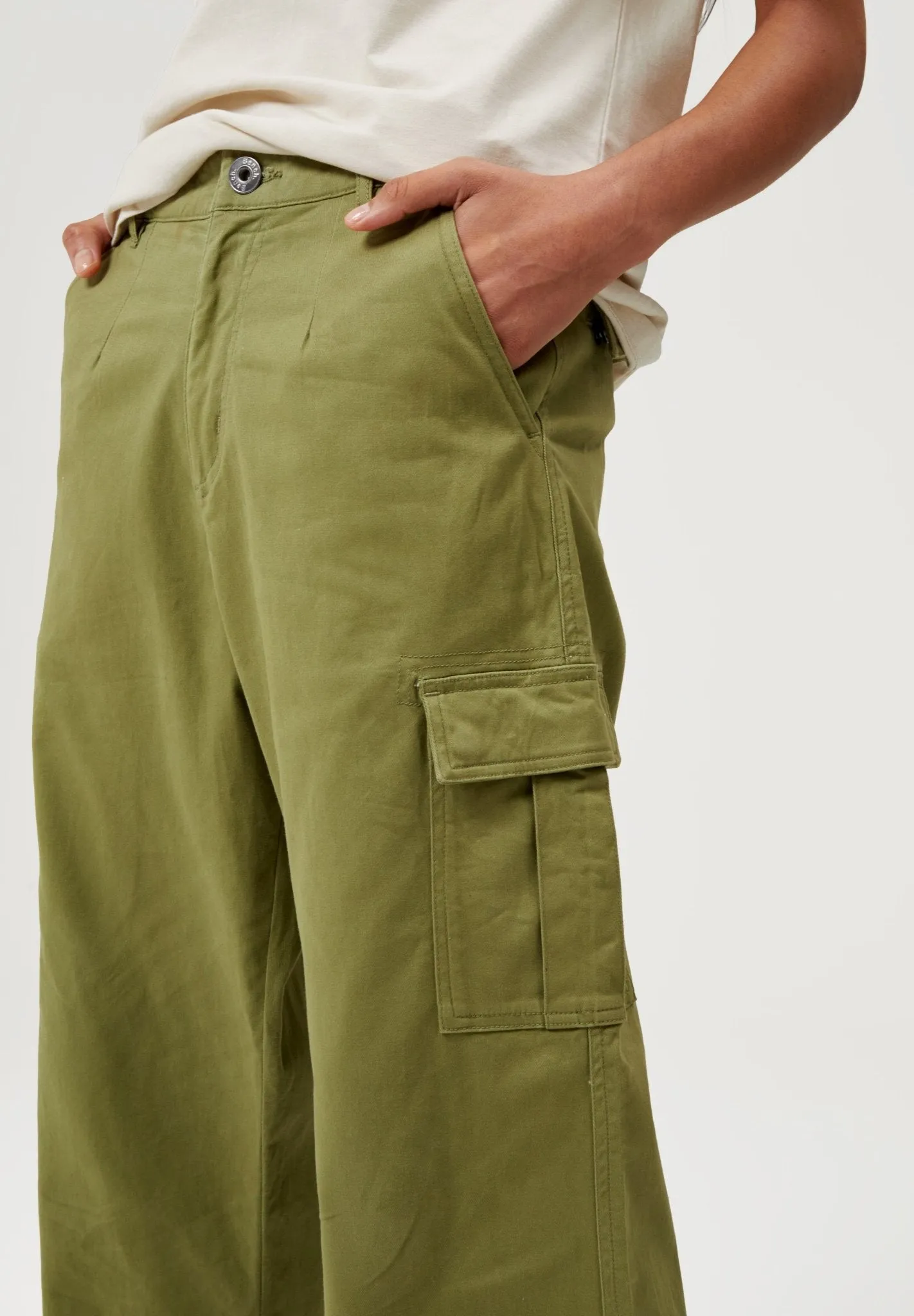 Womens 'AZLYN' Cargo Pants - SAGE